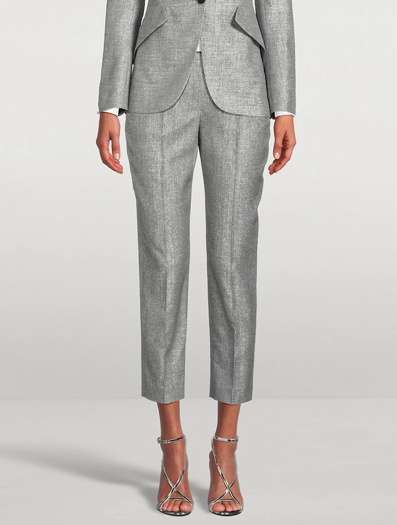 Metallic Cigarette Trousers