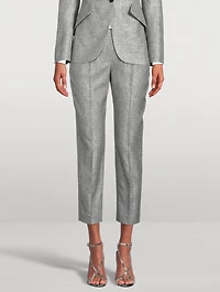 Metallic Cigarette Trousers