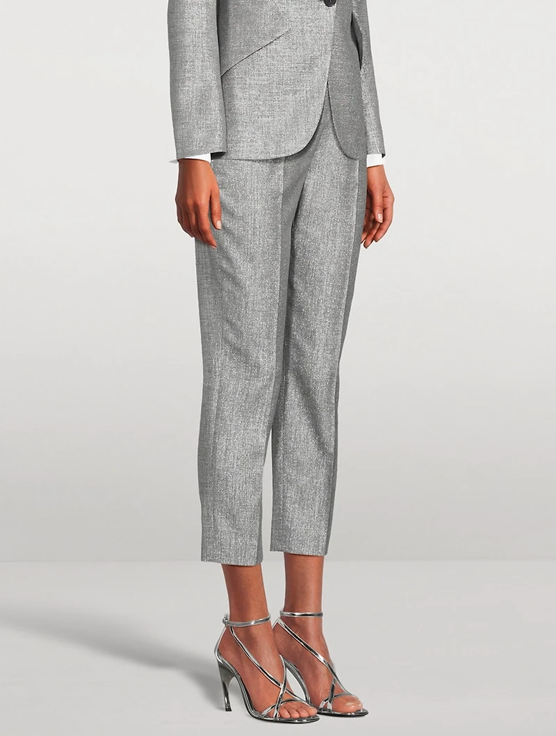 Metallic Cigarette Trousers