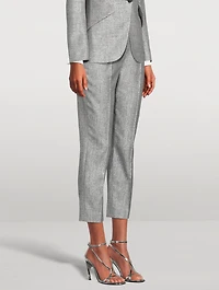 Metallic Cigarette Trousers
