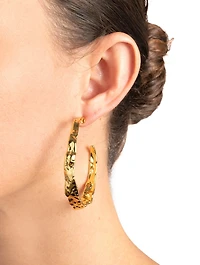 Brut Textured Hoop Earrings