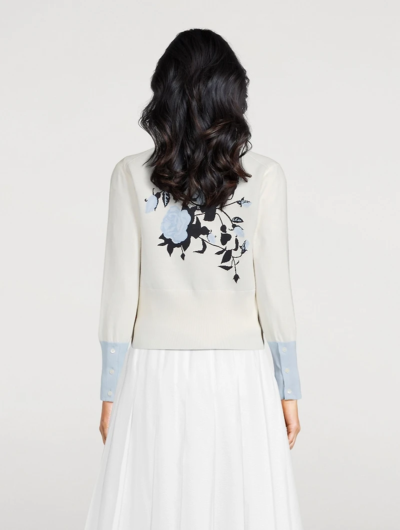 Floral Intarsia Cardigan