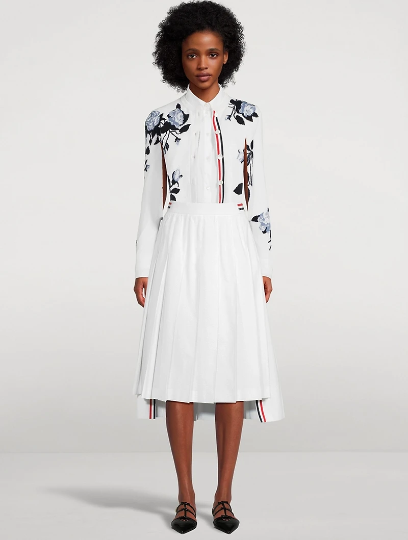 Floral Intarsia Cashmere Cardigan