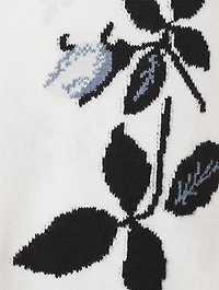 Floral Intarsia Cashmere Cardigan