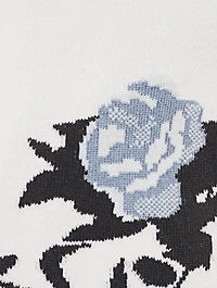 Floral Intarsia Cashmere Sweater Vest