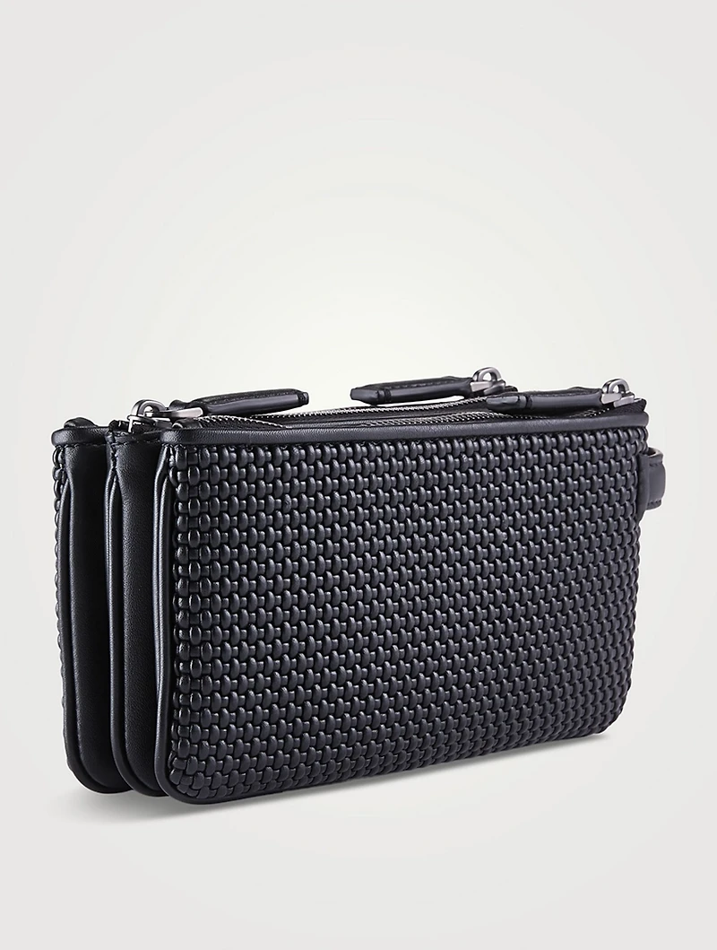 Pelletessuta™ Leather Triple Zip Pouch
