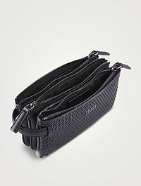Pelletessuta™ Leather Triple Zip Pouch