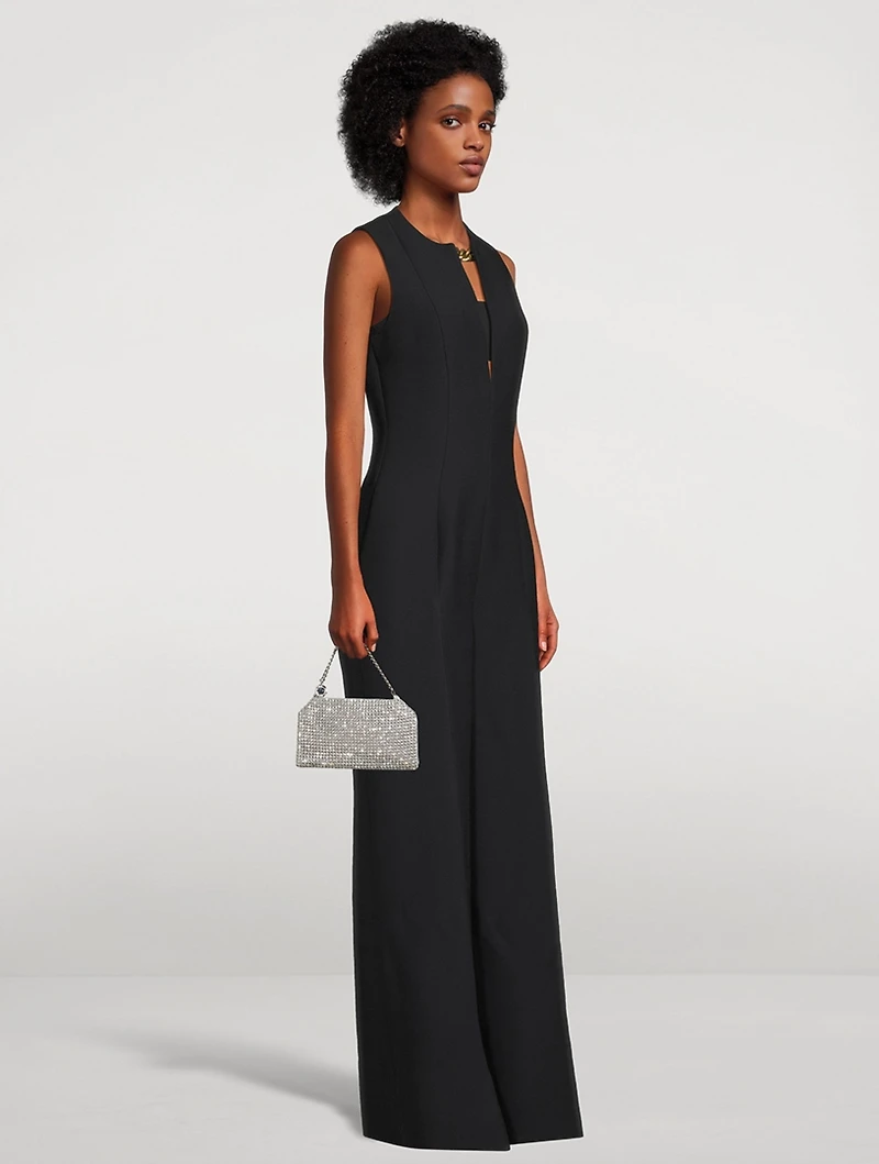 Falabella Crystal Mesh Clutch
