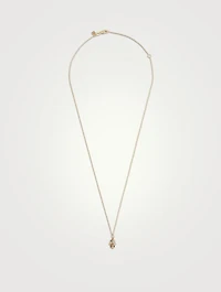 Baby 14K Gold Rainbow Hamsa Pendant Necklace With Multicolour Stones