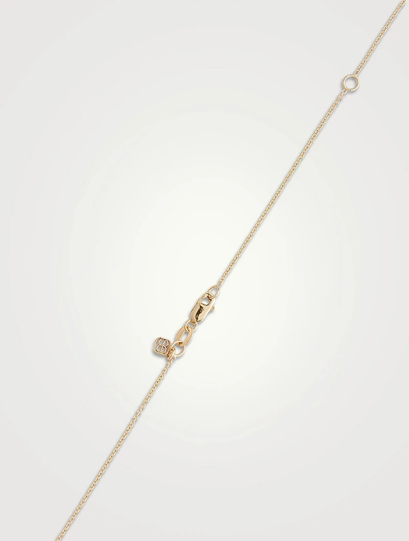 Baby 14K Gold Rainbow Hamsa Pendant Necklace With Multicolour Stones
