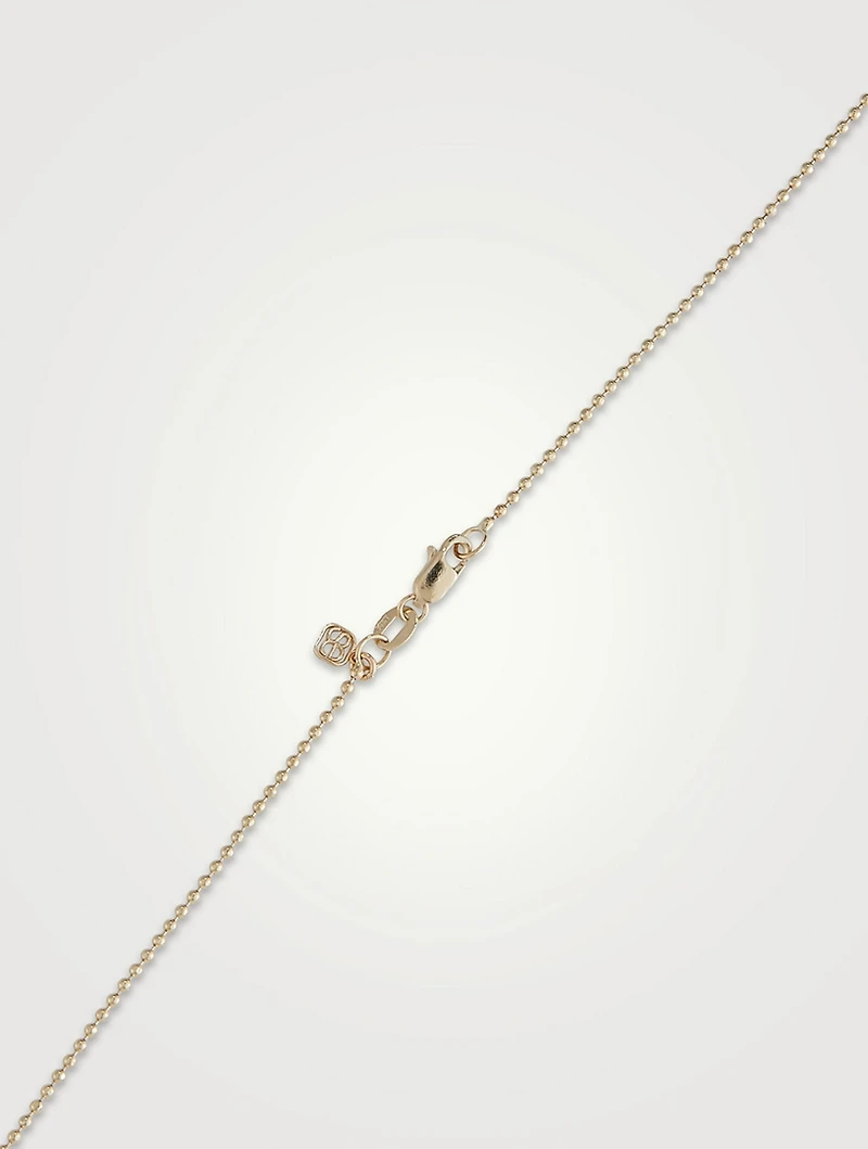 14K Gold Pavé Evil Eye Coin Pendant Necklace With Diamonds