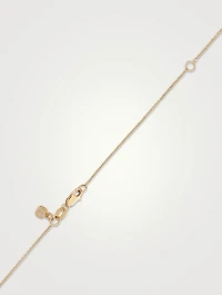 Large 14K Gold Moroccan Necklace With Diamonds