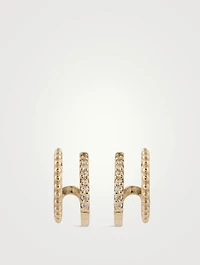 Anzie X Mel Soldera 14K Gold Double Row Earrings