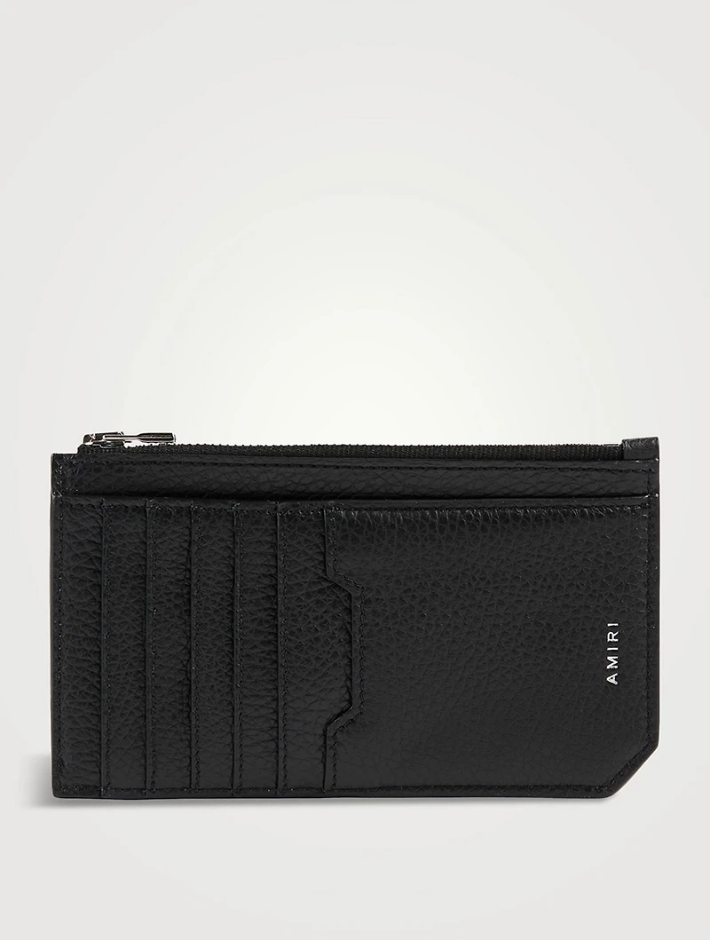 Bandana Leather Zip Card Holder