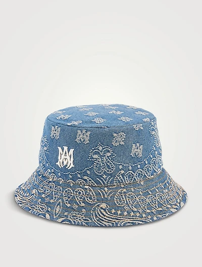 MA Paisley Jacquard Denim Bucket Hat