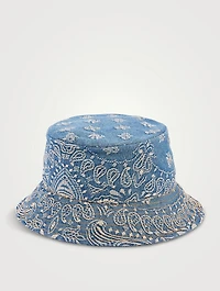 MA Paisley Jacquard Denim Bucket Hat