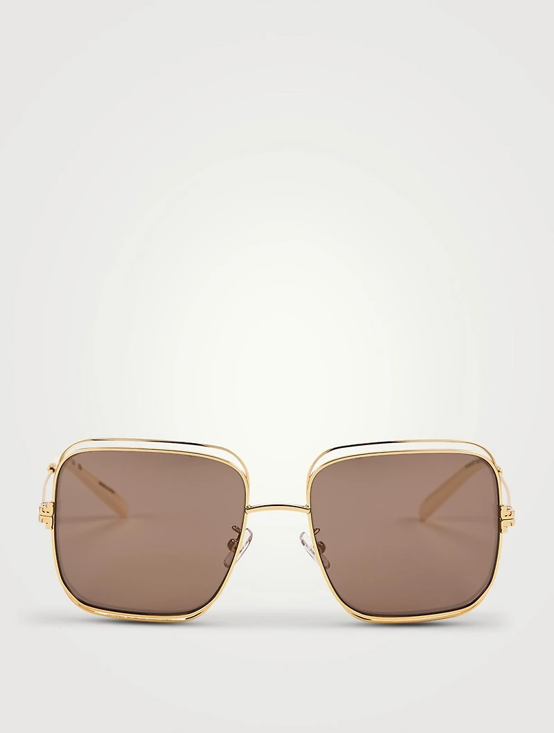 Eleanor Oversized Metal Square Sunglasses