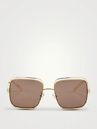 Eleanor Oversized Metal Square Sunglasses