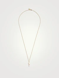 14K Gold Pearl Drop Necklace