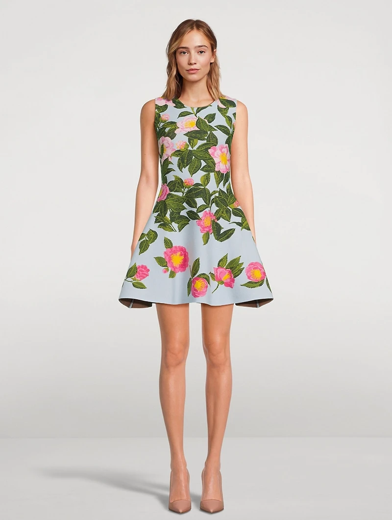 Camellia Jacquard Mini Dress