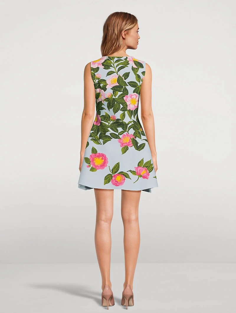 Camellia Jacquard Mini Dress