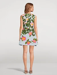 Camellia Jacquard Mini Dress