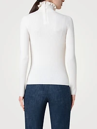 Ruffled Merino Wool Sweater