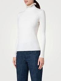 Ruffled Merino Wool Sweater
