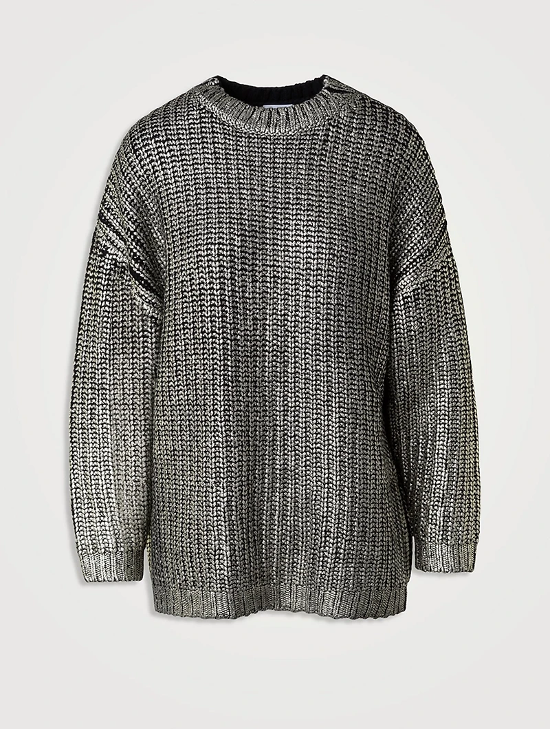 Metallic Wool Cashmere Sweater