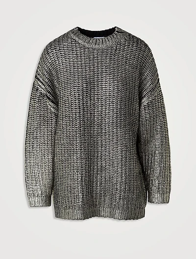 Metallic Wool Cashmere Sweater