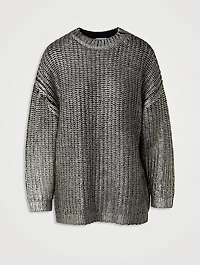Metallic Wool Cashmere Sweater