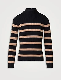 Ribbed Wool Turtleneck