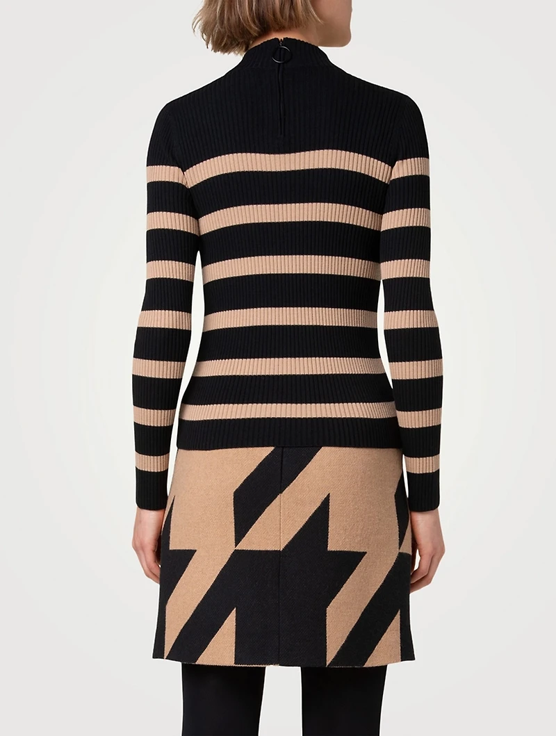 Ribbed Wool Turtleneck