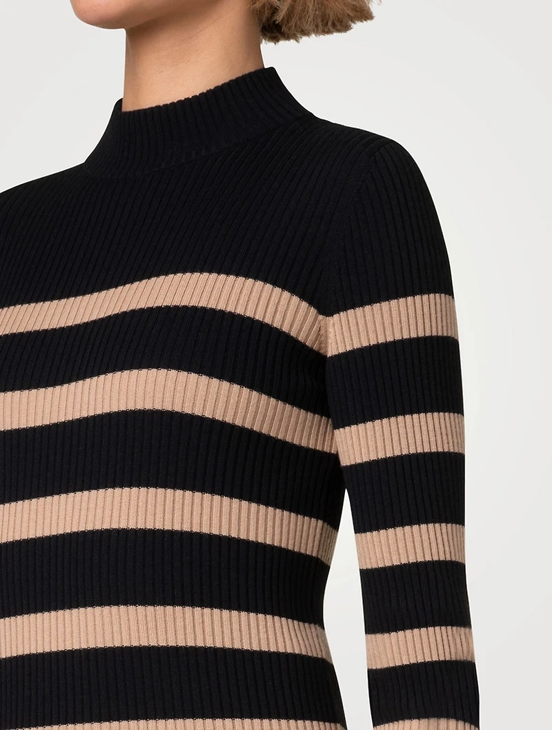 Ribbed Wool Turtleneck
