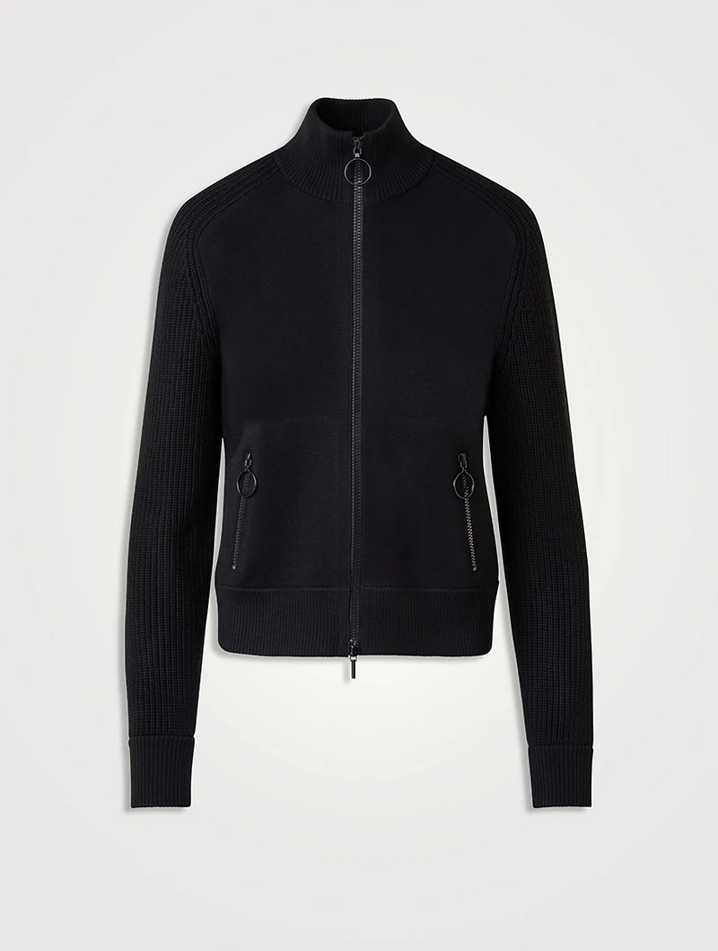 Stretch Wool Cardigan