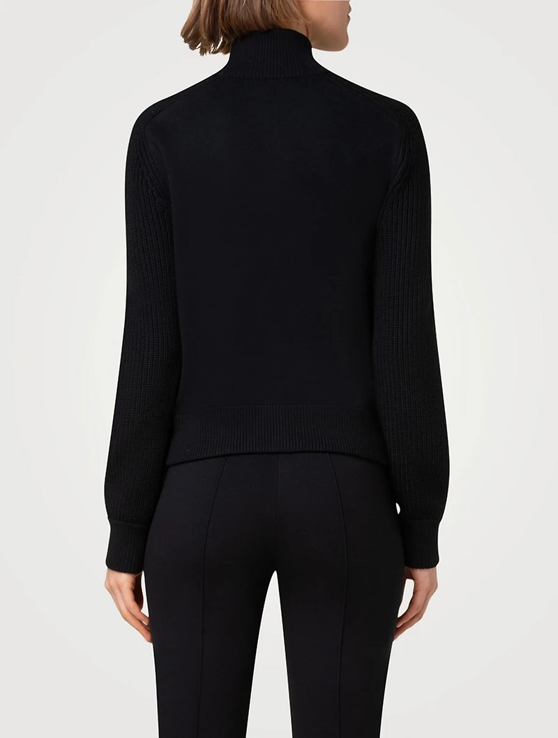 Stretch Wool Cardigan