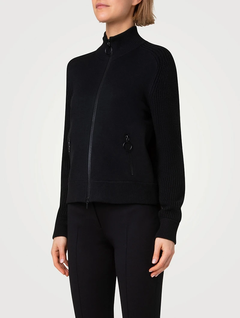Stretch Wool Cardigan