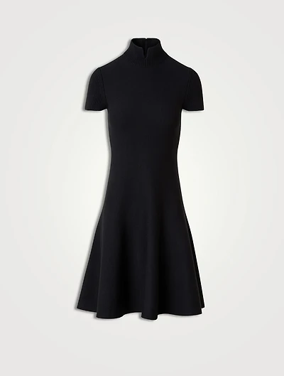 Stretch-Wool Mini Dress