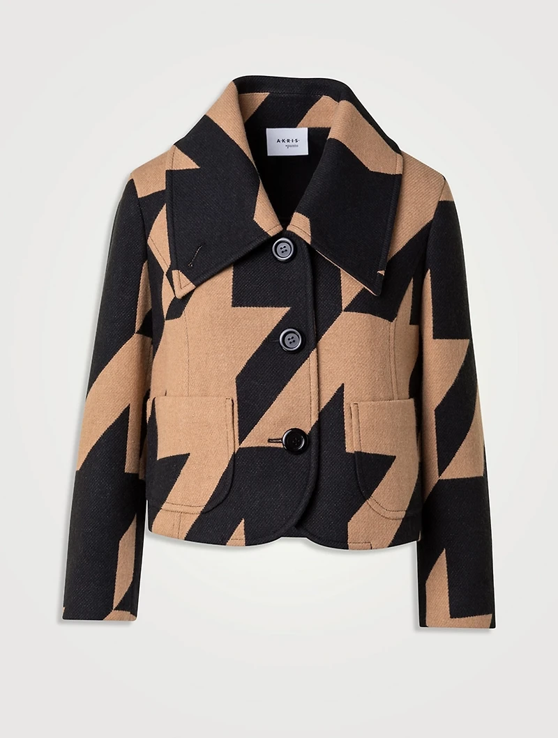Houndstooth Jacquard Jacket