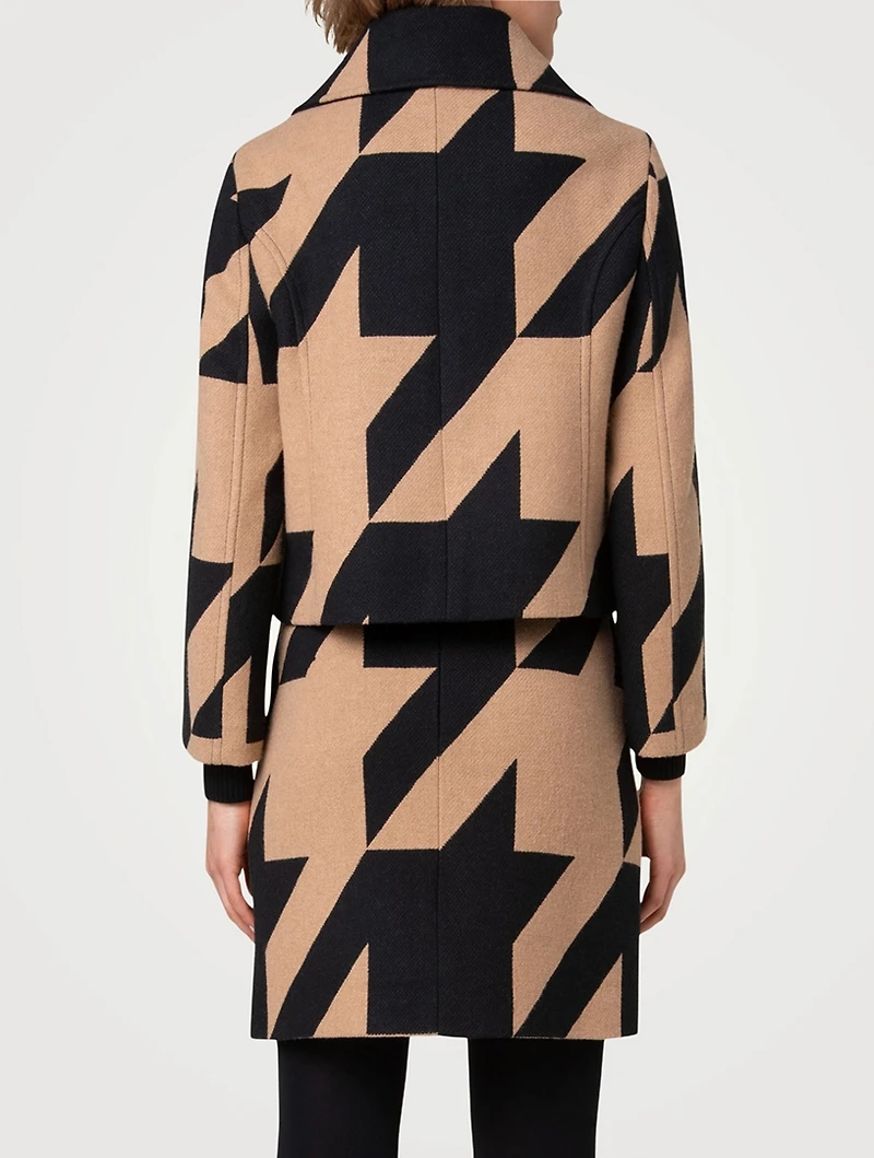 Houndstooth Jacquard Jacket