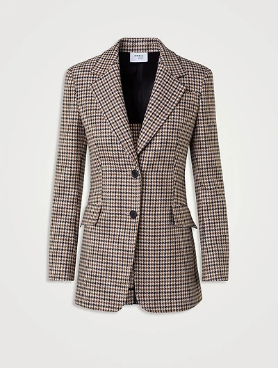 Houndstooth Wool Blazer