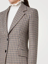 Houndstooth Wool Blazer