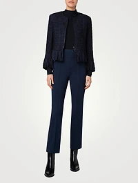 Fringe-Trimmed Tweed Jacket