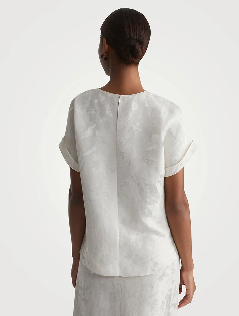 Short-Sleeve Blouse Eco Flora Print