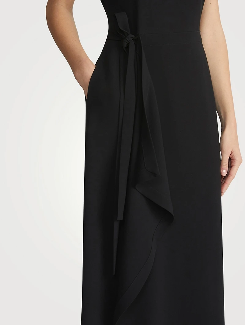 Side-Tie Finesse Crepe Dress