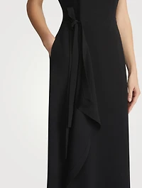 Side-Tie Finesse Crepe Dress