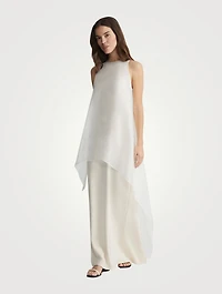 Silk Organza Overlay Gown