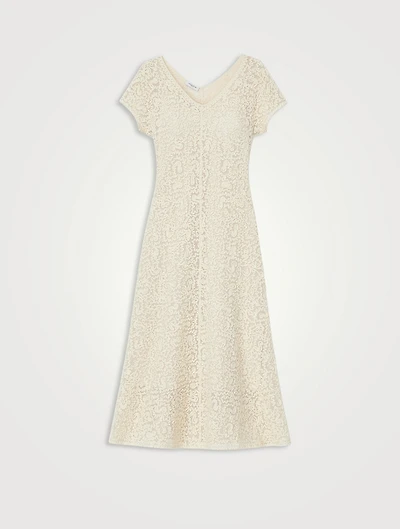Soutache-Embroidered Midi Dress