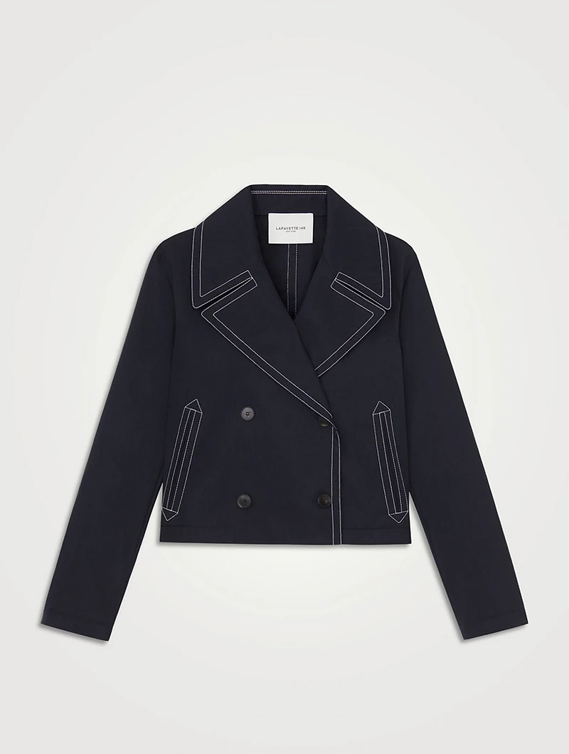 Cropped Double-Breasted Jacket
