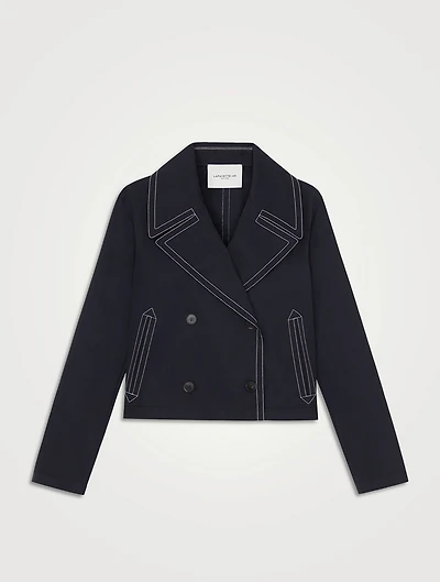 Cropped Double-Breasted Jacket